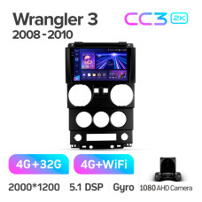 Штатна магнітола Teyes CC3 4+32 Gb Jeep Wrangler 3 JK (F1) 2008-2010 9" 2k (L1)
