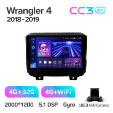 Штатная магнитола Teyes CC3 2k 4+32 Gb Jeep Wrangler 4 JL 2018-2019 9″