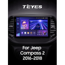 Штатная магнитола Teyes CC3 2k 6+128 Gb 360° Jeep Compass 2 MP 2016-2018 10″