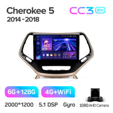Штатна магнітола Teyes CC3 6+128 Gb Jeep Cherokee 5 KL 2014-2018 10" 2k