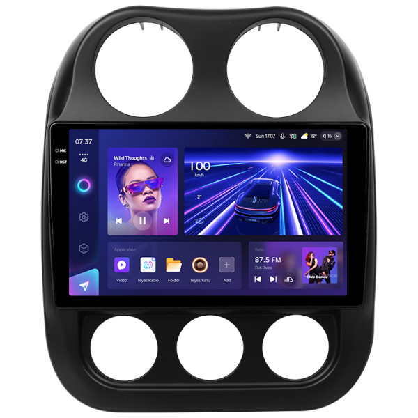 Штатная магнитола Teyes CC3 2k 4+64 Gb Jeep Compass 1 MK 2009-2015 10″