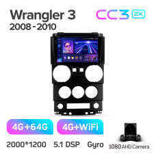 Штатна магнітола Teyes CC3 4+64 Gb Jeep Wrangler 3 JK (F1) 2008-2010 9" 2k (L1)