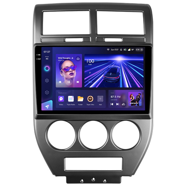 Штатная магнитола Teyes CC3 2k 4+64 Gb Jeep Compass 1 MK 2006-2010 10″