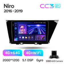 Штатная магнитола Teyes CC3 2k 4+64 Gb Kia Niro DE 2016-2019 9″