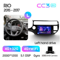 Штатна магнітола Teyes CC3 4+32 Gb Kia RIO 4 K3 2015-2017 9" 2k
