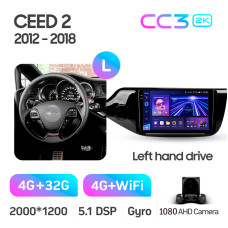 Штатная магнитола Teyes CC3 2k 4+32 Gb Kia Ceed 2 JD 2012-2018 9″
