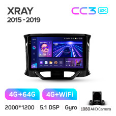 Штатна магнітола Teyes CC3 4+64 Gb LADA Xray 2015-2019 9" 2k