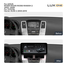 Штатна магнітола Teyes LUX ONE 4+32 Gb Lexus RX300 RX330 RX350 RX400H II 2 2003-2009 For Toyota Harrier XU30 II 2 2003-2013 (A) 12.3" (L3)