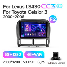 Штатна магнітола Teyes CC3 6+128 Gb Lexus LS430 XF30 LS 430 For Toyota Celsior XF30 (F2) 2000-2006 9" 2k (L3)