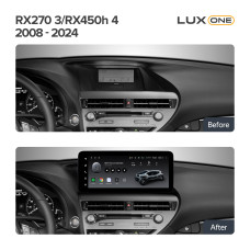 Штатна магнітола Teyes LUX ONE 4+32 Gb Lexus RX270 3 RX450h 3 AL10 2008-2015 RX450h 4 AL20 (B1) 2015-2024 12.3" (L3)