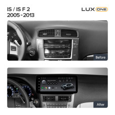 Штатна магнітола Teyes LUX ONE 6+128 Gb з коловим оглядом 360° Lexus IS F 200D 220D 250 250C 300 350 350C 2 XE20 2005-2013 12.3" (L3)