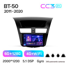 Штатная магнитола Teyes CC3 2k 6+128 Gb 360° Mazda BT-50 2 2011-2020 (F1) 9″
