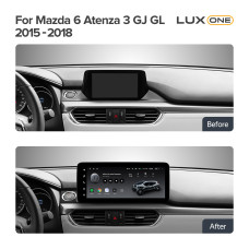 Штатна магнітола Teyes LUX ONE 6+128 Gb Mazda 6 Atenza 3 GJ GL 2015-2018 (B) 12.3"