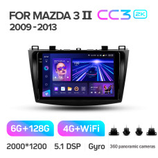 Штатная магнитола Teyes CC3 2k 6+128 Gb 360° Mazda 3 2 2009-2013 9″