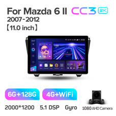 Штатна магнітола Teyes CC3 6+128 Gb Mazda 6 2 GH 2007-2012 11" 2k