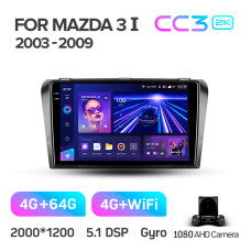 Штатная магнитола Teyes CC3 2k 4+64 Gb Mazda 3 1 BK 2003-2009 9″
