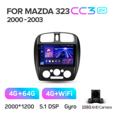 Штатная магнитола Teyes CC3 2k 4+64 Gb Mazda 323 BJ 2000-2003 9″
