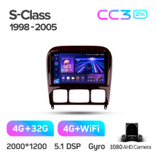 Штатна магнітола Teyes CC3 4+32 Gb Mercedes Benz S-Class W220 VV220 1998-2005 9" 2k (L1)