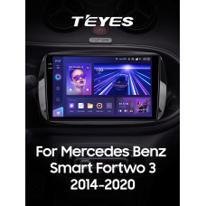 Штатная магнитола Teyes CC3 2k 4+32 Gb Mercedes-Benz Smart Fortwo 3 C453 A453 W453 2014-2020 9″
