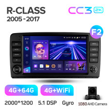 Штатная магнитола Teyes CC3 2k 4+64 Gb Mercedes-Benz R-Class W251 R280 R300 R320 2005-2017 (F2) button 9″