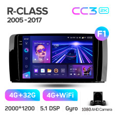 Штатная магнитола Teyes CC3 2k 4+32 Gb Mercedes-Benz R-Class W251 R280 R300 R320 2005-2017 (F1) 9″