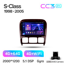Штатна магнітола Teyes CC3 4+64 Gb Mercedes Benz S-Class W220 VV220 1998-2005 9" 2k (L1)