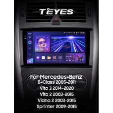 Штатная магнитола Teyes CC3 2k 4+32 Gb Mercedes-Benz B-Class T245 2005-2011 / Vito 2, 3 W447 2014-2020 / Viano 2 W639 2003-2015 / Sprinter 2009-2015 9″