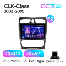Штатная магнитола Teyes CC3 2k 4+32 Gb Mercedes-Benz C-Class S203 CL203 W203 2000-2004 (F1) 9″