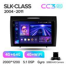 Штатная магнитола Teyes CC3 2k 4+64 Gb Mercedes-Benz SLK-Class R171 2004-2011 9″