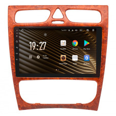 Штатна магнітола SIGMA S9432 ANDROID 10 4+32 Gb 4G DSP Mercedes Benz C Class S203 CL203 W203 2000-2004 wooden 9" (L1)