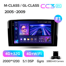 Штатная магнитола Teyes CC3 2k 4+32 Gb Mercedes-Benz ML GL ML350 GL320 X164 2005-2009 (F1) 9″