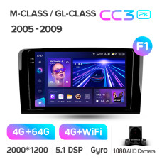 Штатная магнитола Teyes CC3 2k 4+64 Gb Mercedes-Benz ML GL ML350 GL320 X164 2005-2009 (F1) 9″