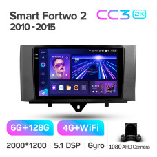Штатна магнітола Teyes CC3 6+128 Gb Mercedes Benz Smart Fortwo 2 2010-2015 (F1) 9" 2k
