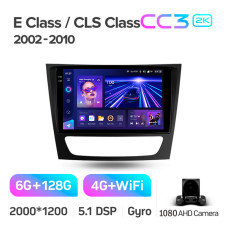 Штатная магнитола Teyes CC3 2k 6+128 Gb Mercedes-Benz E-Class S211 W211 2002-2009 / CLS-Class C219 2004-2010 9″