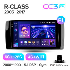 Штатная магнитола Teyes CC3 2k 6+128 Gb Mercedes-Benz R-Class W251 R280 R300 R320 2005-2017 (F1) 9″