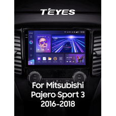 Штатная магнитола Teyes CC3 2k 6+128 Gb 360° Mitsubishi Pajero Sport 3 2016-2018 9″