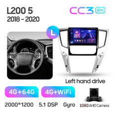 Штатная магнитола Teyes CC3 2k 4+64 Gb Mitsubishi L200 5 2018-2020 (F2) 9″