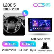 Штатная магнитола Teyes CC3 2k 4+64 Gb Mitsubishi L200 5 2018-2020 (F1) 9″