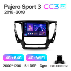Штатна магнітола Teyes CC3 4+64 Gb Mitsubishi Pajero Sport 3 2016-2018 9" 2k