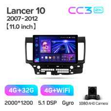 Штатна магнітола Teyes CC3 4+32 Gb Mitsubishi Lancer 10 CY 2007-2012 (B) 11" 2k