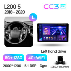 Штатная магнитола Teyes CC3 2k 6+128 Gb Mitsubishi L200 5 2018-2020 (F1) 9″