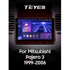 Штатная магнитола Teyes CC3 2k 4+64 Gb Mitsubishi Pajero 3 V70 V60 1999-2006 (Brown) 9″