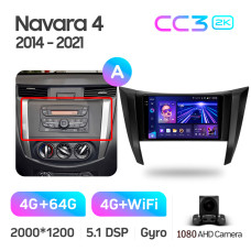 Штатная магнитола Teyes CC3 2k 4+64 Gb Nissan Navara D23 4 2014-2021 (A) 9″