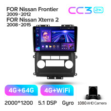 Штатная магнитола Teyes CC3 2k 4+64 Gb Nissan Frontier 2009-2012, Xterra 2 N50 2008-2015 9″