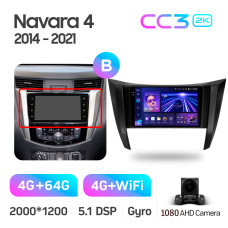 Штатная магнитола Teyes CC3 2k 4+64 Gb Nissan Navara D23 4 2014-2021 (B) 9″