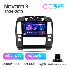 Штатная магнитола Teyes CC3 2k 4+32 Gb Nissan Navara 3 D40 2004-2010 (F2) 9″