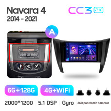 Штатная магнитола Teyes CC3 2k 6+128 Gb 360° Nissan Navara D23 4 2014-2021 (A) 9″