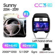 Штатна магнітола Teyes CC3 4+64 Gb Nissan Sunny (Left hand drive) 2014-2019 (F1) 10" 2k