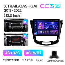 Штатна магнітола Teyes CC3 4+32 Gb Nissan X-Trail X Trail 3 T32 2013-2022- (F2) Automatic air conditioning (AB) 13" 2k