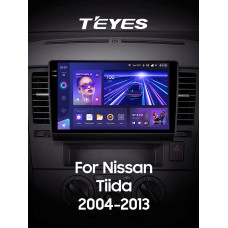 Штатная магнитола Teyes CC3 2k 6+128 Gb 360° Nissan Tiida C11 2004-2013 (F2) 9″